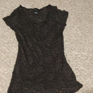 Black laced t-shirt